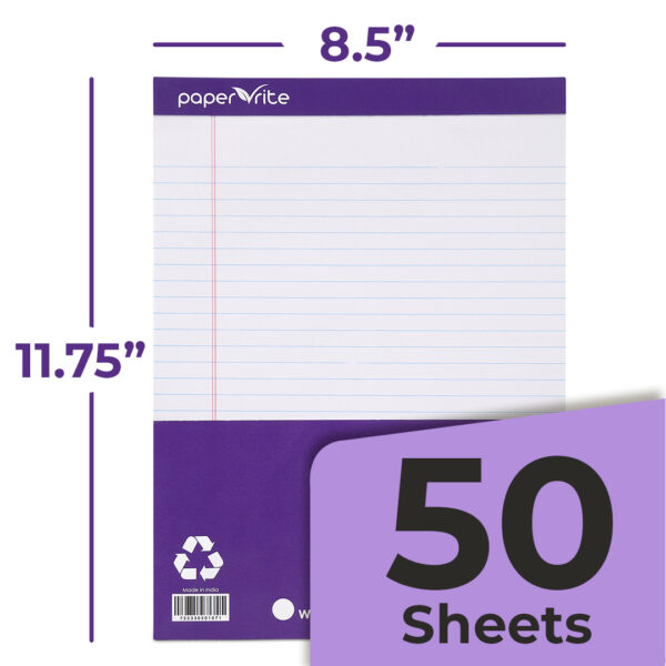 Paper Rite Legal Pad White Pack of 3 - Image 3