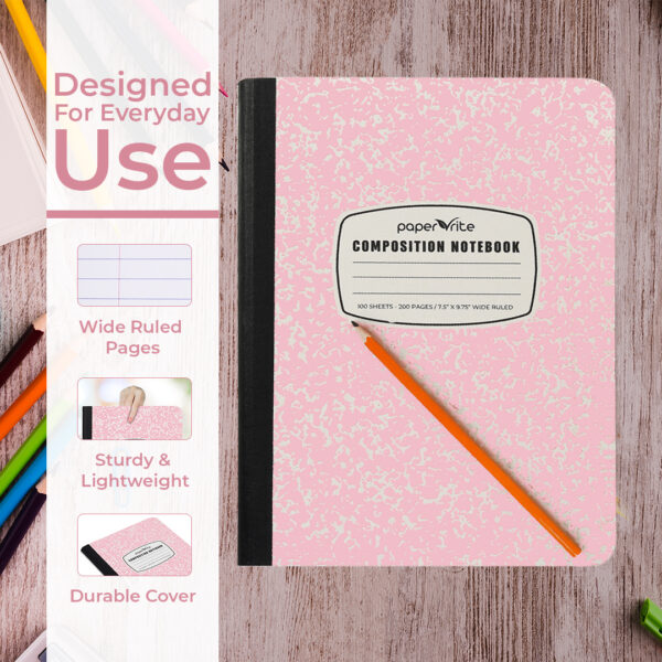 Composition Notebook Wide Ruled Pack of 12 - Image 3