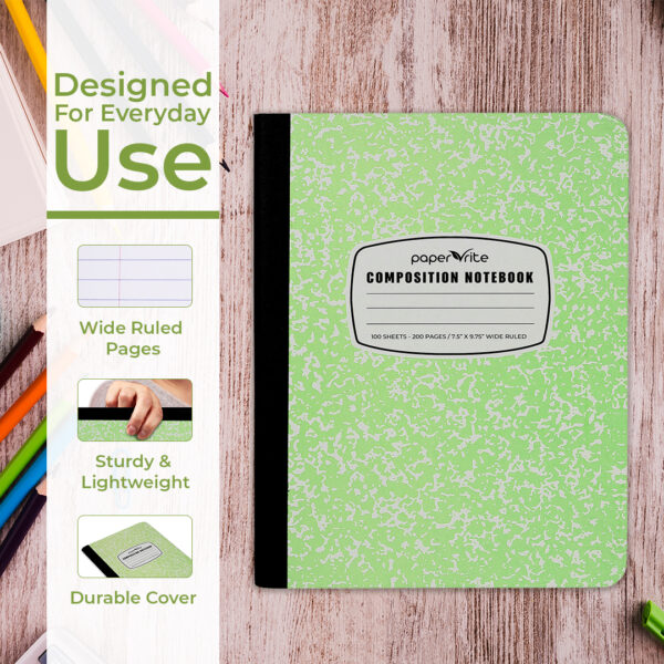 Composition Notebook Wide Ruled Pack of 12 - Image 8