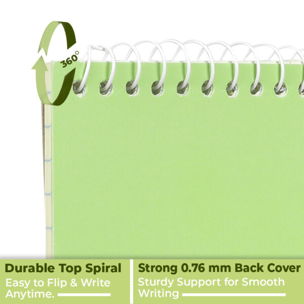 Paper Rite Steno Pad, Light Green Pack of 12 - Image 7