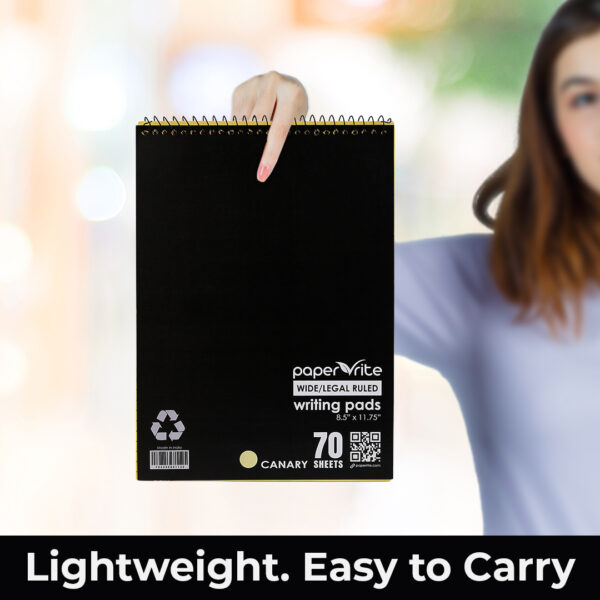 Paper Rite Legal Pad Canary Top Spiral - Image 4