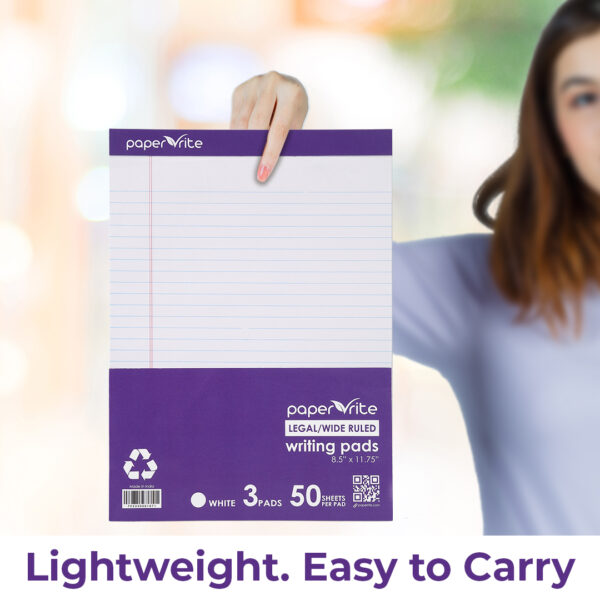 Paper Rite Legal Pad White Pack of 3 - Image 4