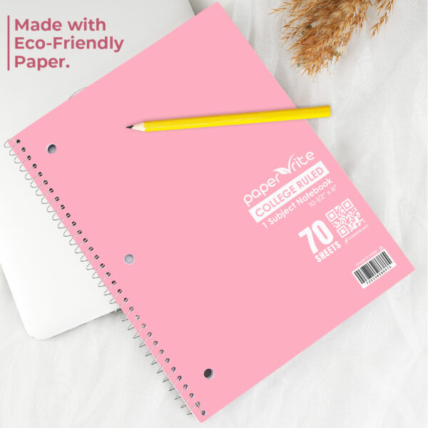 1 Subject Notebook College Ruled Pastel Blue & Red Pack of 6 - Image 9