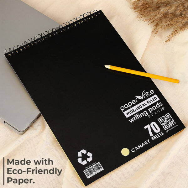 Paper Rite Legal Pad Canary Top Spiral - Image 5