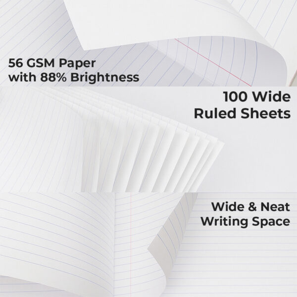 Composition Notebook Wide Ruled Black Marble Pack of 12 - Image 5