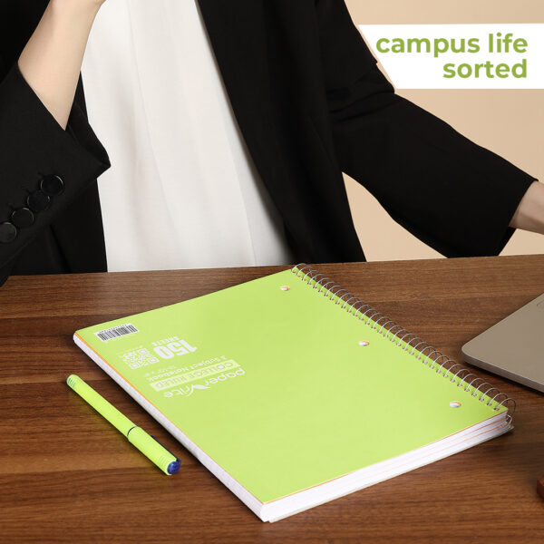 3 Subject Notebook College Ruled Pastel Green & Blue Pack of 6 - Image 4