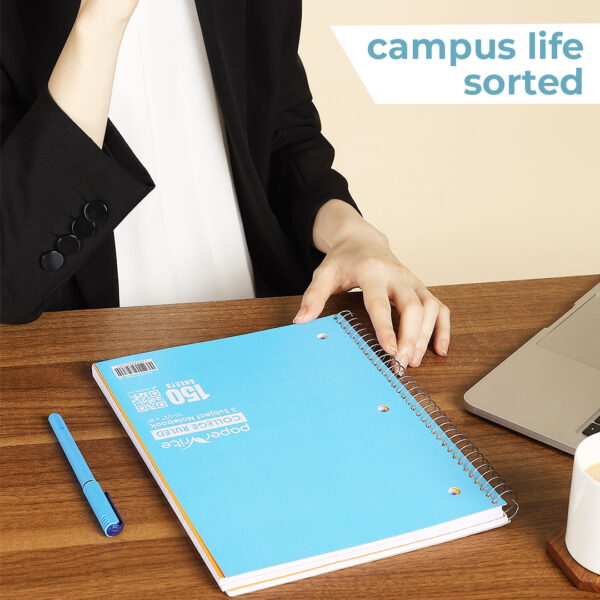 3 Subject Notebook College Ruled Pastel Green & Blue Pack of 6 - Image 9