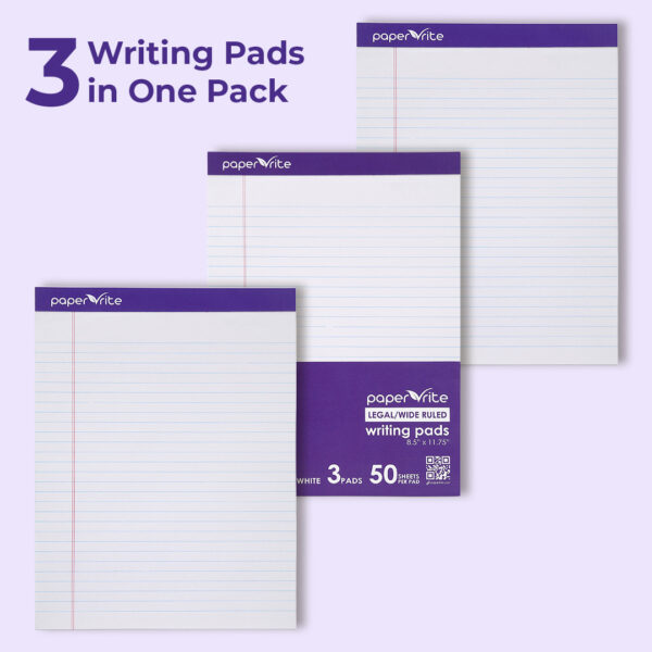 Paper Rite Legal Pad White Pack of 3 - Image 7