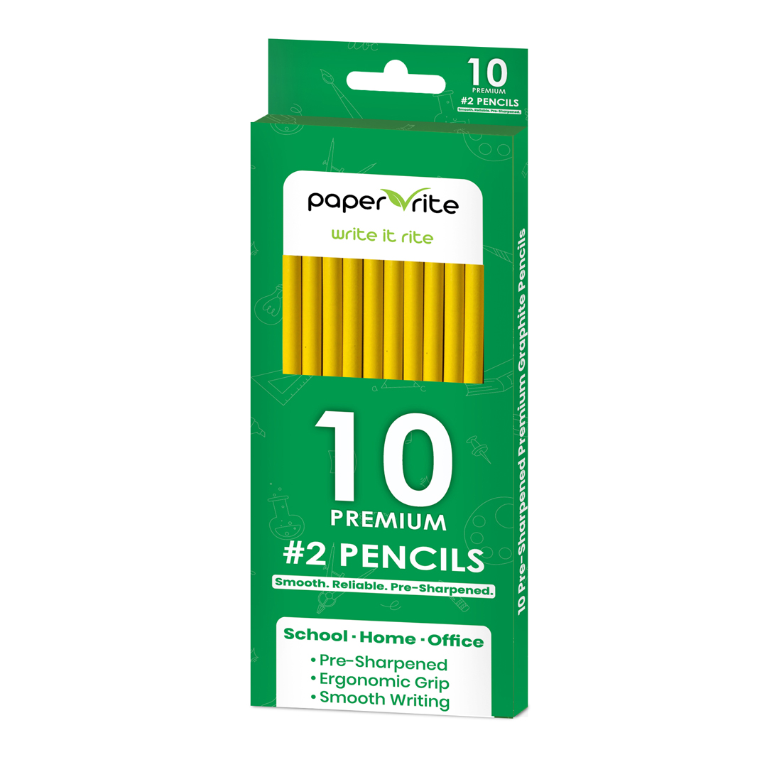 Paper Rite 10 CT Yellow Pencil Mono Box