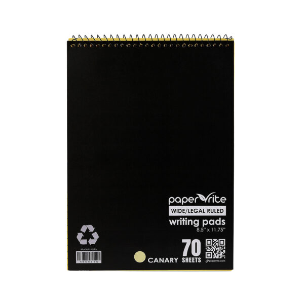 Paper Rite Legal Pad Canary Top Spiral