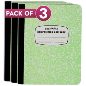 Composition Notebook | Wide Ruled | Pastel Green | Pack of 3