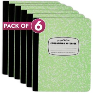 Composition Notebook | Wide Ruled | Pastel Green | Pack of 6