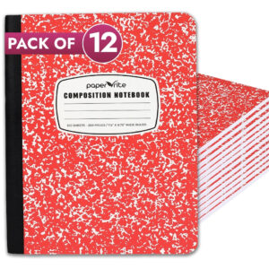 Composition Notebook | Wide Ruled | Pastel Red | Pack of 12