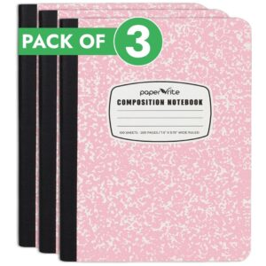 Composition Notebook | Wide Ruled | Light Pink | Pack of 3