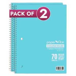 1 Subject Notebook | College Ruled | Pastel Blue | Pack of 2