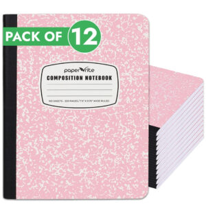 Composition Notebook | Wide Ruled | Light Pink | Pack of 12