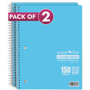 3 Subject Notebook | College Ruled | Pastel Blue | Pack of 2