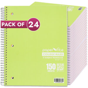 3 Subject Notebook | College Ruled | Pastel Green | Pack of 24