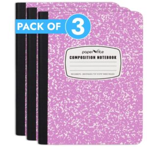 Composition Notebook | Wide Ruled | Pastel Pink | Pack of 3