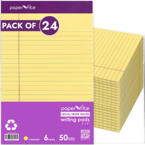 Paper Rite Writing Pads Canary Pack of 24