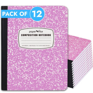 Composition Notebook | Wide Ruled | Pastel Pink | Pack of 12