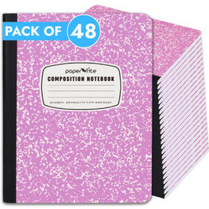 Composition Notebook | Wide Ruled | Pastel Pink | Pack of 48