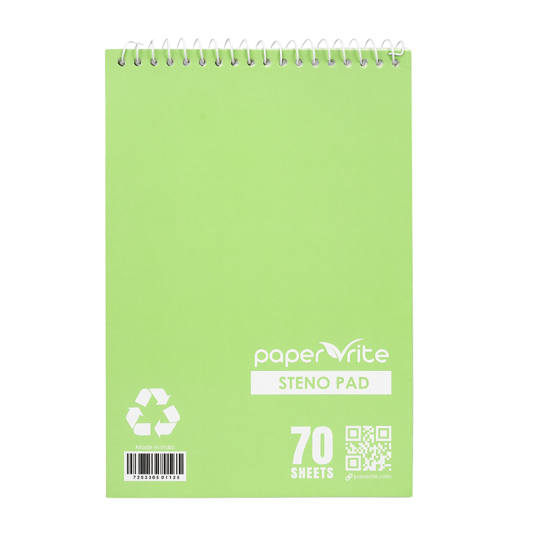 Steno Pad 6x9 | Light Green | 70 Sheets | Pack of 1