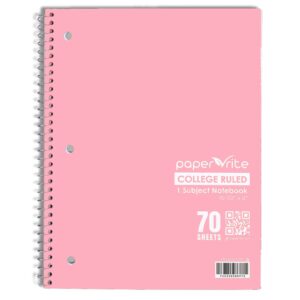 1 Subject Notebook | College Ruled | Pastel Red | Pack of 1
