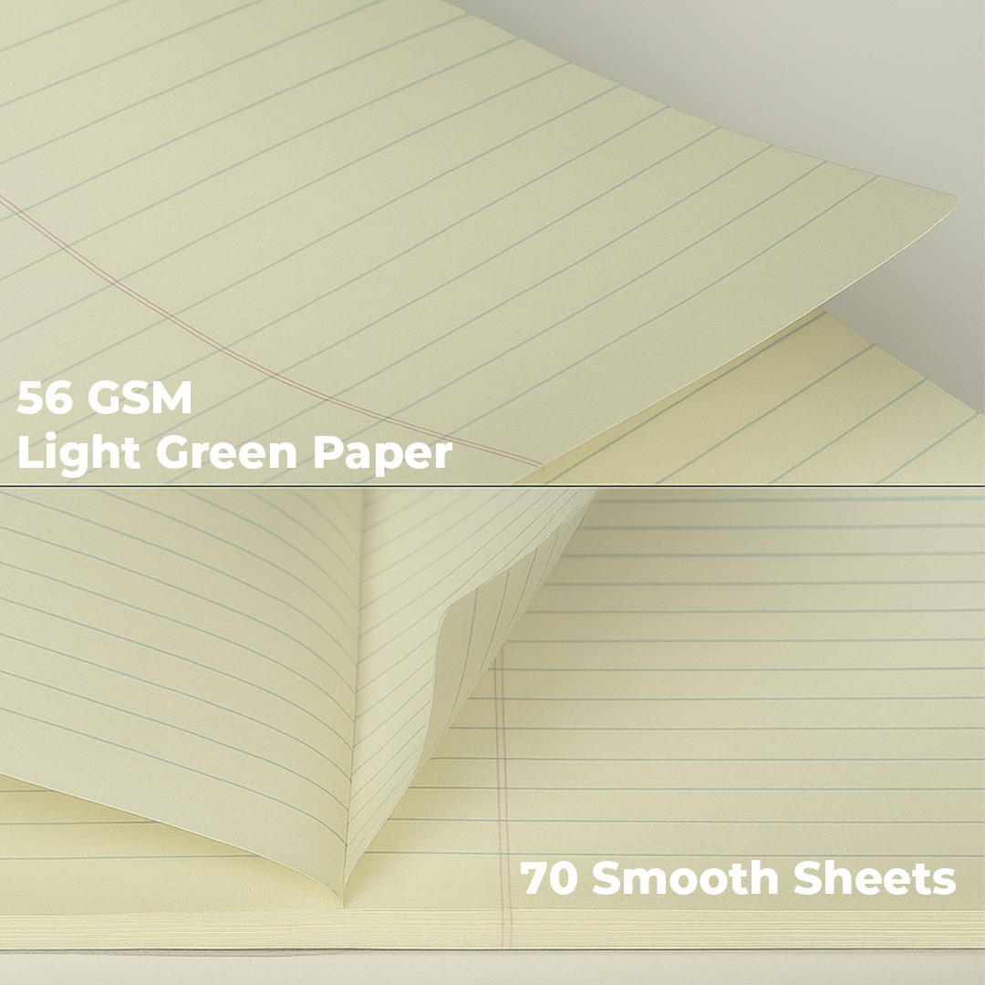 Steno Pad 6x9 | Light Green | 70 Sheets | Pack of 1 - Image 6
