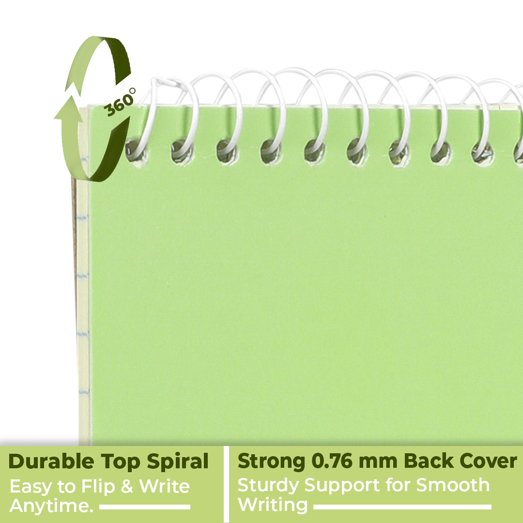 Steno Pad 6x9 | Light Green | 70 Sheets | Pack of 1 - Image 7