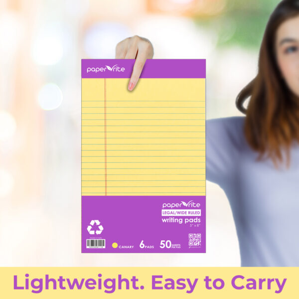 Paper Rite Writing Pads Canary Pack of 12 - Image 3