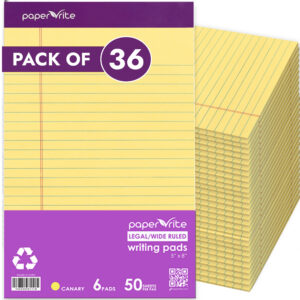 Paper Rite Writing Pads Canary Pack of 36