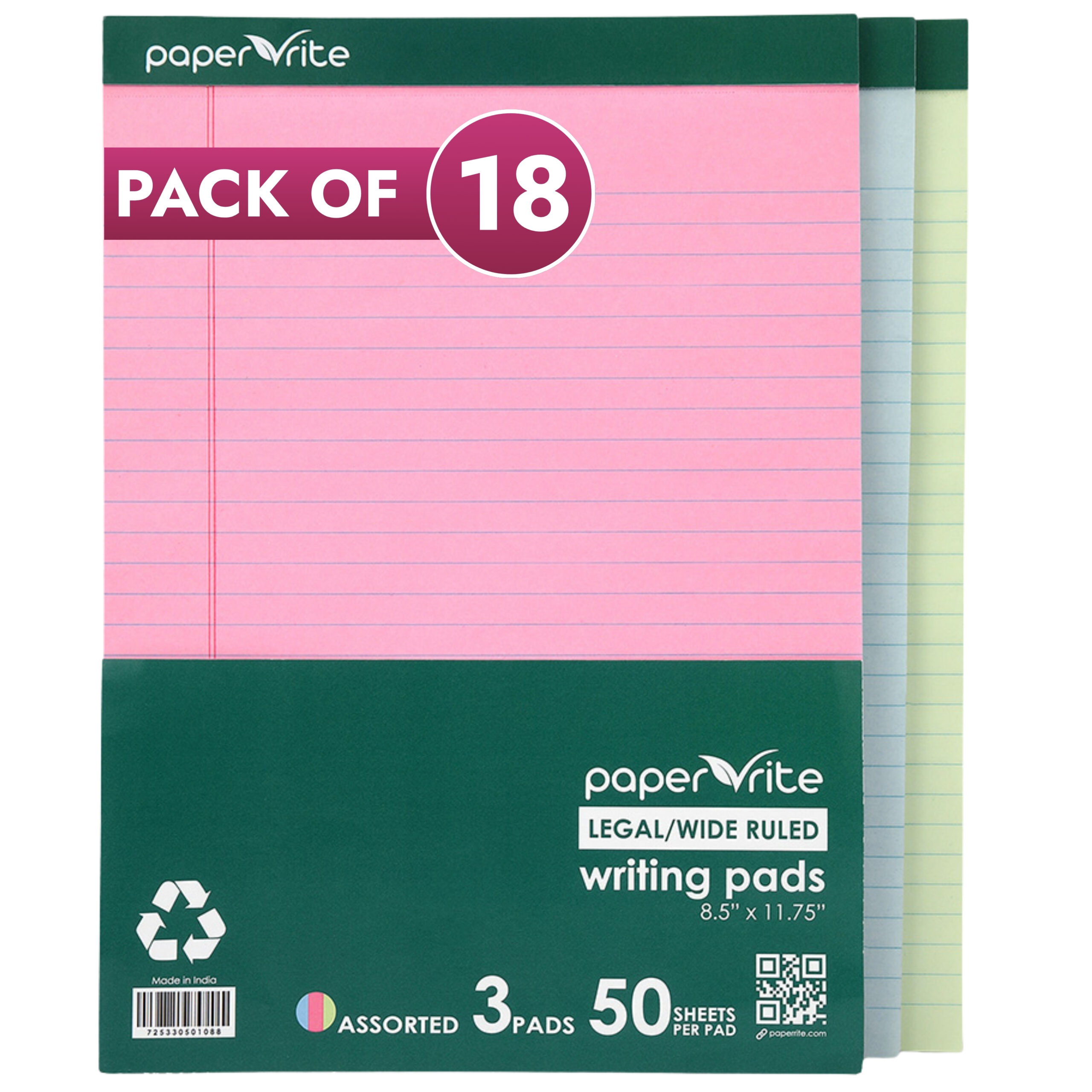 Paper Rite | Writing Pads | Pack of 18